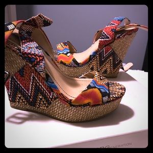 BCBG Multi Color Wedges